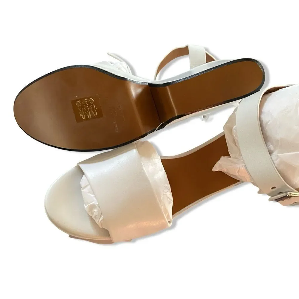 Robert Clergerie Darryl white Platforms Sandals Wedges Shoes Sz 41 10.5 NEW